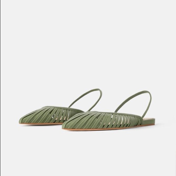 Zara sea green flat strappy mules - Picture 3 of 4